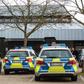 Police guard the hall in Gaggenau, western Germany, on March 2, 2017