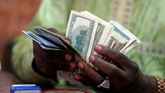 A bureau de change operator counts U.S. currency notes in Abuja, March 12, 2015.  REUTERS/Afolabi Sotunde/File Photo