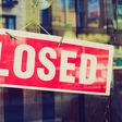 Closed sign on the door of a business