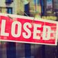 Closed sign on the door of a business
