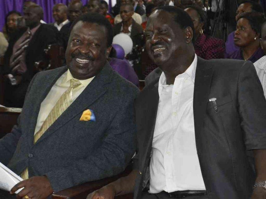 Cord leader Raila Odinga (right) has said he will work Amani National Congress leader Musalia Mudavadi in the run up to the 2017 general elections.