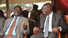 ODM leader Raila Odinga and deputy president William Ruto