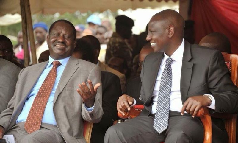 ODM leader Raila Odinga and deputy president William Ruto