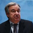 United Nations Secretary-General Antonio Guterres speaks on climate action at the New York University Stern School of Business in New York on May 30, 2017
