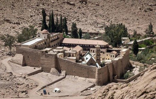 A general view of the Monastery of St. Catherine in Egypt's south Sinai, where a policeman was killed and three others wounded on April 18, 2017