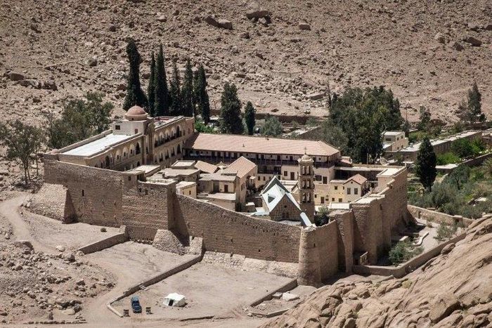 A general view of the Monastery of St. Catherine in Egypt's south Sinai, where a policeman was killed and three others wounded on April 18, 2017