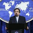 Iranian foreign ministry spokesman, Bahram Ghasemi, speaks during a press conference in Tehran