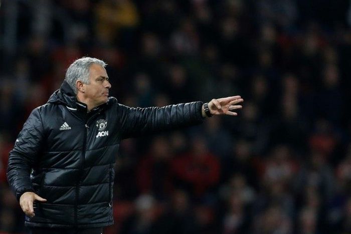 Manchester United's manager Jose Mourinho gestures from the touchline during the English Premier League football match against Southampton May 17, 2017