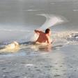 Man Jumps Into Frozen Reservoir to Save Two Dogs