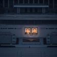 A pedestrian passes portraits of late North Korean leaders Kim Il-Sung (L) and Kim Jong-Il in Pyongyang, seen from the landmark Juche tower on February 17, 2017