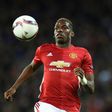 Manchester United's French midfielder Paul Pogba chases the ball during the UEFA Europa League quarter-final match between Manchester United and Anderlecht at Old Trafford in Manchester on April 20, 2017