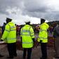 Police at the scene of an accident