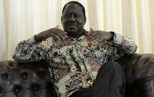 Kenyan opposition politician Raila Odinga speaks to AFP during a 2014 interview in Nairobi