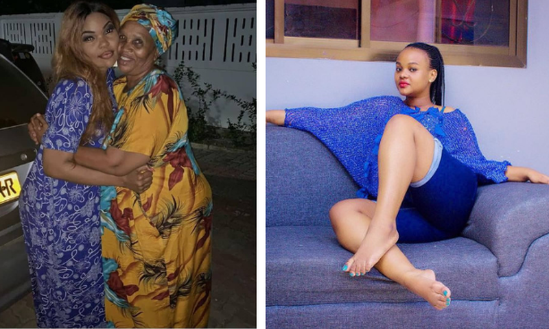 Actress Wema Sepetu, Diana Kimary and her mother Miriam Sepetu