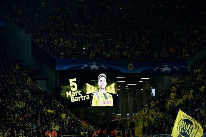 Dortmund's Spanish defender Marc Bartra's wrist was fractured and he was hit by shards of broken glass after three bombs exploded beside the Dortmund bus