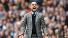 Manchester City's manager Pep Guardiola gestures during the match against Leicester City on May 13, 2017, which his side won 2-1