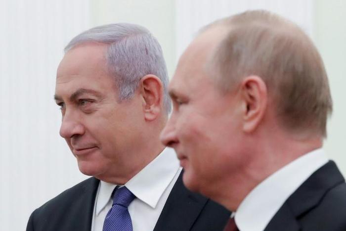 Israeli Prime Minister Benjamin Netanyahu, seen here with Vladimir Putin at the Kremlin on February 27, is to hold his latest talks with the Russian leader in Moscow on Thursday, just five days before Israel go to the polls