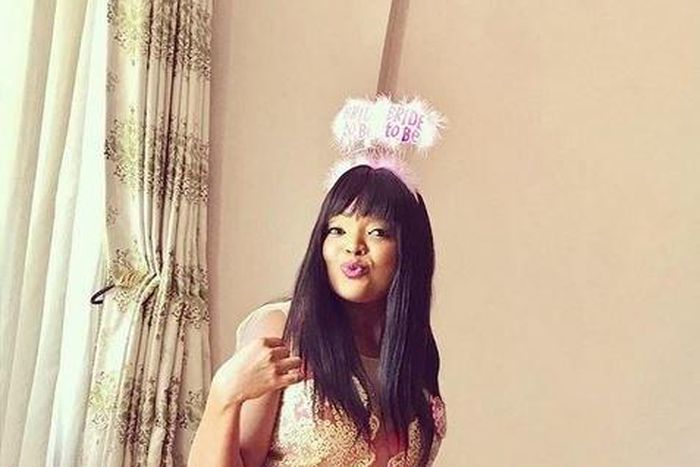 Lizz Ntonjira during her bridal shower