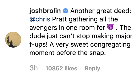 josh brolin avengers chris pratt video