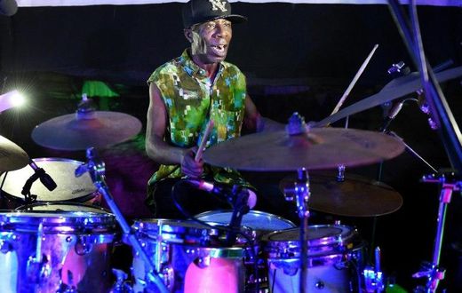 Ivorian jazz drummer Paco Sery, a self-taught virtuoso, started playing with a band at age 10