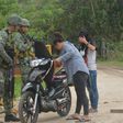 Philippine marines operate a military check point along a highway in Indanan town, Sulu province on February 27, 2017