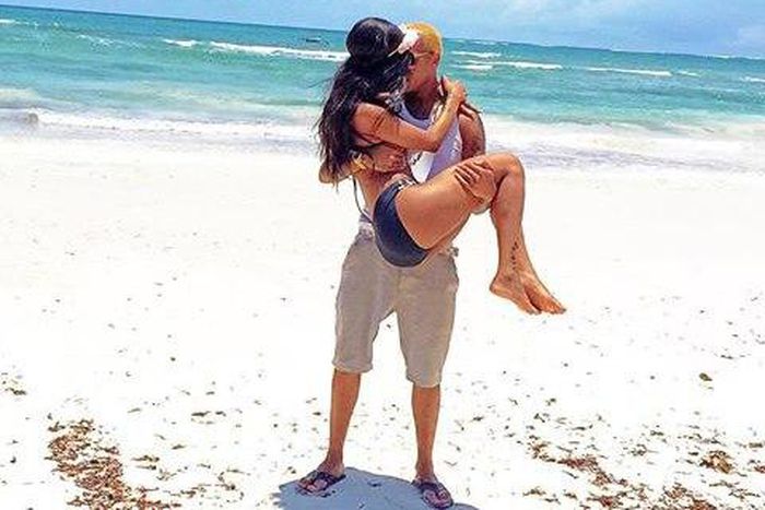 Prezzo and Michelle Yola during the happy days