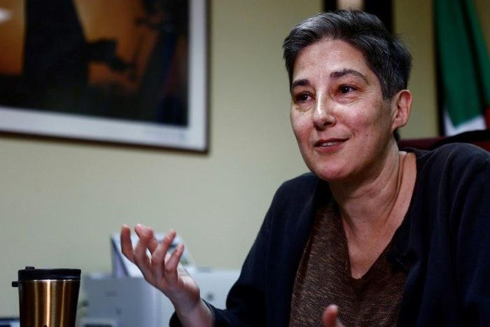 United Nations Resident and Humanitarian Coordinator for Sudan, Marta Ruedas, gives an interview to AFP in Khartoum on February 14, 2017