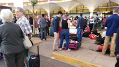 Passengers stranded at the JKIA on March 6, 2019. Reported go-slow of KAA workers (Twitter)