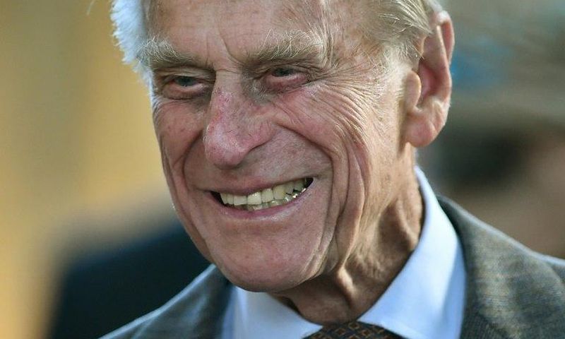 Britain's Prince Philip smiles during a 2014 meeting with members of the Royal College of Organists at Windsor Castle