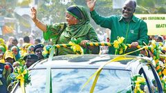 Magufuli and his wife Janet 
