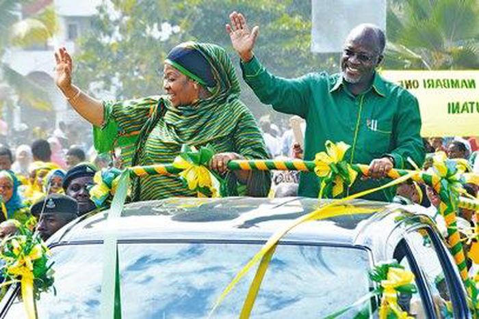Magufuli and his wife Janet 