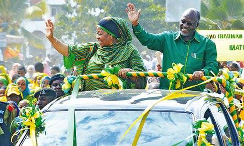 Magufuli and his wife Janet 