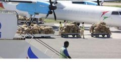 Cargo being loaded on to a plane ready for export