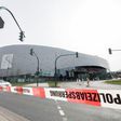 A police cordon around the "Limbecker Platz" in Essen