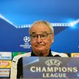 Leicester City's Claudio Ranieri gestures during a press conference on the eve of their UEFA Champions League football match against Sevilla at the Ramon Sanchez Pizjuan stadium in Sevilla on February 21, 2017