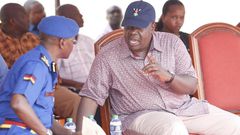 Interior CS Fred Matiang'i with IG Joseph Boinnet during the launch of digitized HR systems (Twitter)