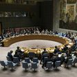 Members of the United Nations Security Council meet at UN headquarters, April 5, 2017 in New York City