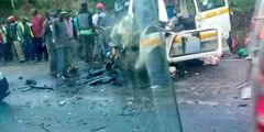 Wreckage at the scene of the Accident