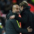 Liverpool manager Jurgen Klopp (right) has voiced his support for Manchester City boss Pep Guardiola ahead of their Premier League meeting