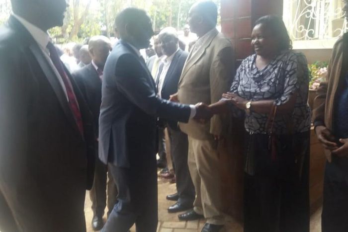 DP William Ruto at the home of the late Jonathan Moi in Kabimoi, Baringo County (Courtesy)