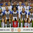 The United States women's national football team poses for a team photo on September 18, 2016 in Atlanta, Georgia