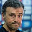 Barcelona's coach Luis Enrique looks on during a press conference at the Sports Center FC Barcelona Joan Gamper in Sant Joan Despi, near Barcelona on April 22, 2017