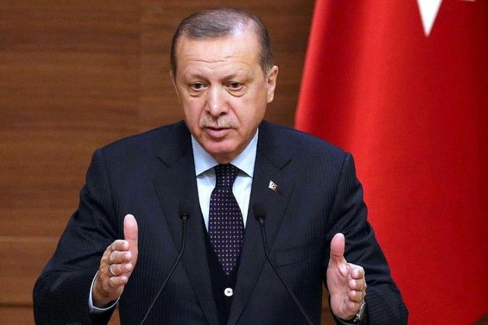 Turkish President Recep Tayyip Erdogan delivers a speech to publishers during a rally in Ankara, on March 22, 2017