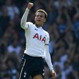 Tottenham Hotspur's Dele Alli celebrates after scoring against Watford during their Premier League match at White Hart Lane in London, on April 8, 2017