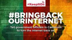 The #BringBackOurInternet campaign is a protest of the government-sanctioned Internet shut down in Cameroon.