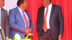 Kiambu Governor Ferdinand Waititu with President Uhuru Kenyatta