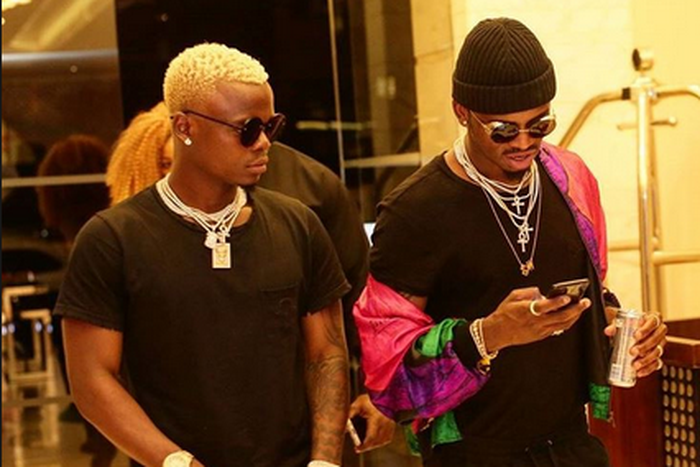 Tanzanian artistes Diamond Platnumz with Harmonize