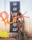 Adelle Onyango attending Afro Punk Festival in an Ankara co-ord set  (Instagram adelle onyango)