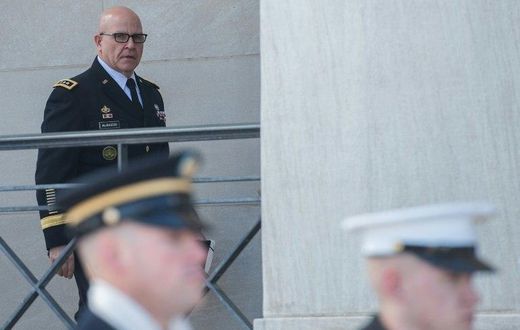 US National Security Adviser H.R. McMaster arrives at the Pentagon in Washington, DC, on March 16, 2017