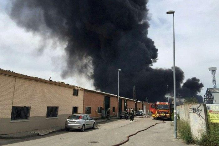 Officials evacuated schools and workplaces after the explosions at a hazardous waste recycling site in Arganda del Rey, near Madrid
